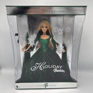 Barbie Holiday 2004 Special Edition Green Velvet Gown Collector Doll NIB